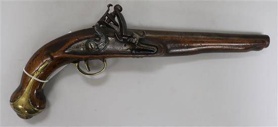 A Persian or Indian flintlock pistol